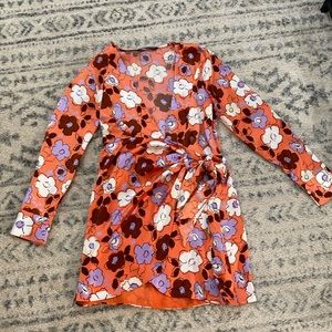 Wrap Zara dress with flowers